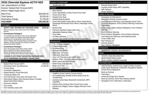 Photos of 2026 Chevrolet Equinox ACTIV for sale in Atlantic, IA at Gregg Young Automotive of Atlantic - Chevrolet GMC