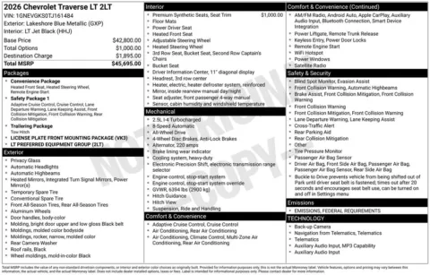 Photos of 2026 Chevrolet Traverse LT for sale in Atlantic, IA at Gregg Young Automotive of Atlantic - Chevrolet GMC