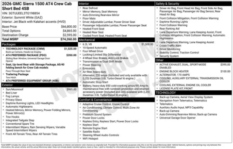 Photos of 2026 GMC Sierra 1500 AT4 for sale in Atlantic, IA at Gregg Young Automotive of Atlantic - Chevrolet GMC