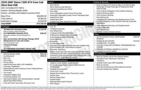 Photos of 2026 GMC Sierra 1500 AT4 for sale in Atlantic, IA at Gregg Young Automotive of Atlantic - Chevrolet GMC