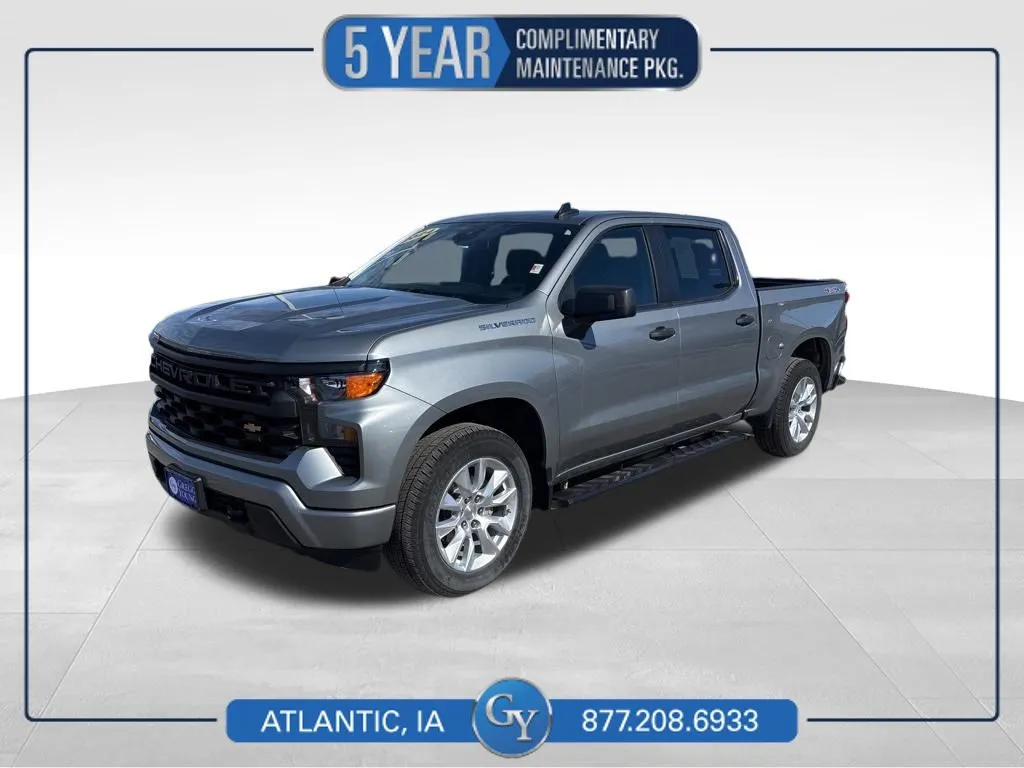 Gray 2024 Chevrolet Silverado 1500 Custom for sale in Atlantic, IA