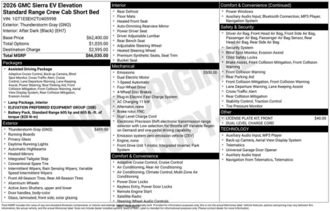 Photos of 2026 GMC Sierra EV Elevation for sale in Atlantic, IA at Gregg Young Chevrolet GMC Atlantic