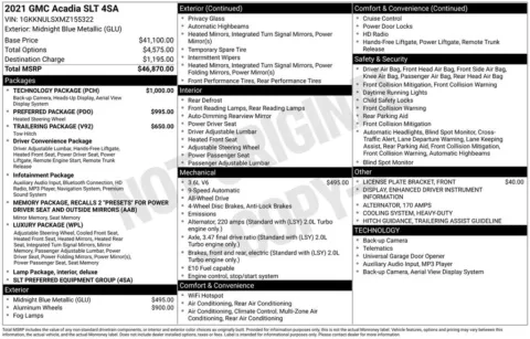 Photos of 2021 GMC Acadia SLT for sale in Atlantic, IA at Gregg Young Automotive of Atlantic - Chevrolet GMC