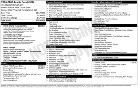 Photos of 2026 GMC Acadia Denali for sale in Atlantic, IA at Gregg Young Chevrolet GMC Atlantic