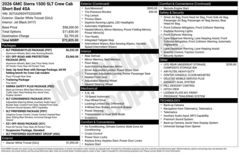 Photos of 2026 GMC Sierra 1500 SLT for sale in Atlantic, IA at Gregg Young Chevrolet GMC Atlantic