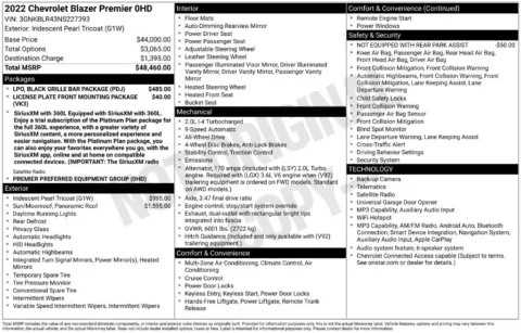 Photos of 2022 Chevrolet Blazer Premier for sale in Atlantic, IA at Gregg Young Chevrolet GMC Atlantic