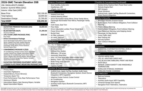 Photos of 2026 GMC Terrain Elevation for sale in Indianola, IA at Gregg Young Buick GMC Indianola