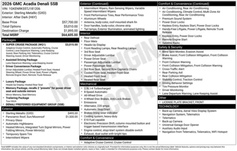 Photos of 2026 GMC Acadia Denali for sale in Indianola, IA at Gregg Young Buick GMC Indianola