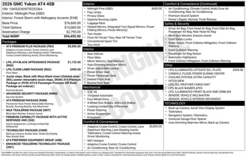 Photos of 2026 GMC Yukon AT4 for sale in Indianola, IA at Gregg Young Buick GMC Indianola