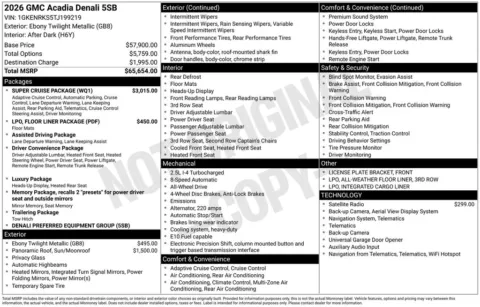 Photos of 2026 GMC Acadia Denali for sale in Indianola, IA at Gregg Young Buick GMC Indianola