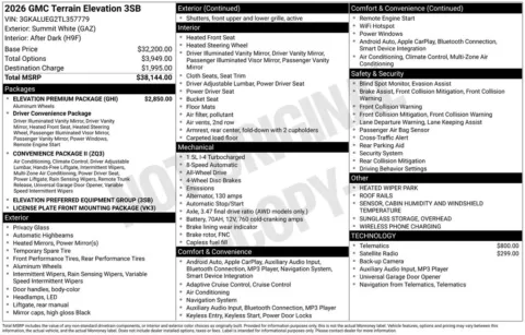 Photos of 2026 GMC Terrain Elevation for sale in Indianola, IA at Gregg Young Buick GMC Indianola