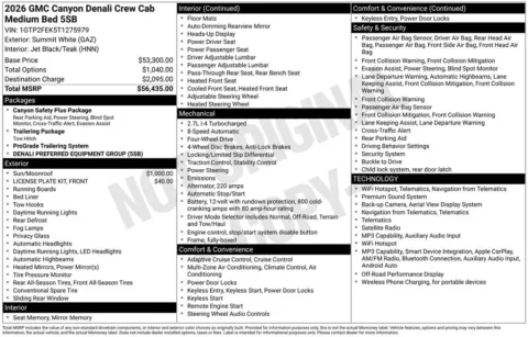 Photos of 2026 GMC Canyon Denali for sale in Indianola, IA at Gregg Young Buick GMC Indianola