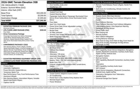 Photos of 2026 GMC Terrain Elevation for sale in Indianola, IA at Gregg Young Buick GMC Indianola