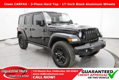 Black 2021 Jeep Wrangler Unlimited Willys for sale in Chillicothe, OH