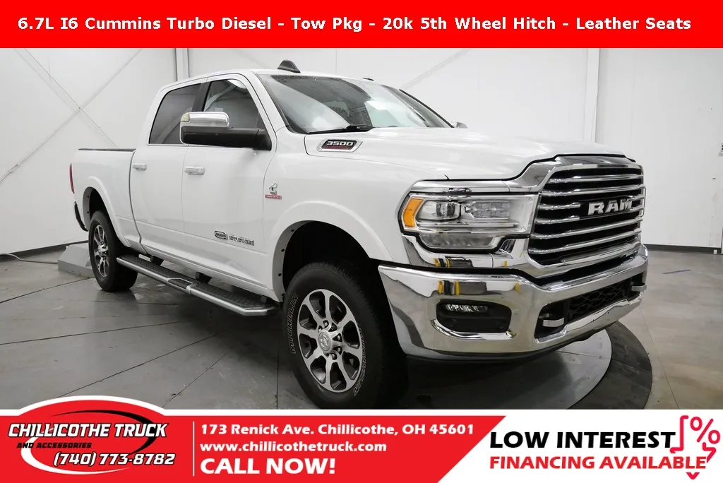 White 2022 Ram 3500 Laramie Longhorn for sale in Chillicothe, OH