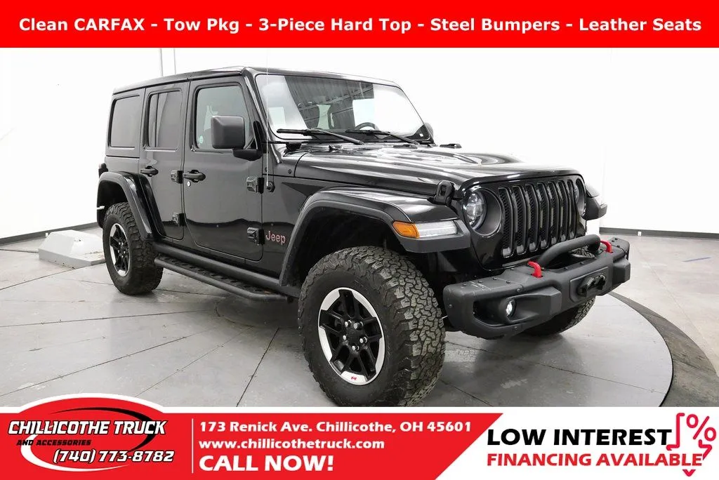Black 2020 Jeep Wrangler Unlimited Rubicon for sale in Chillicothe, OH