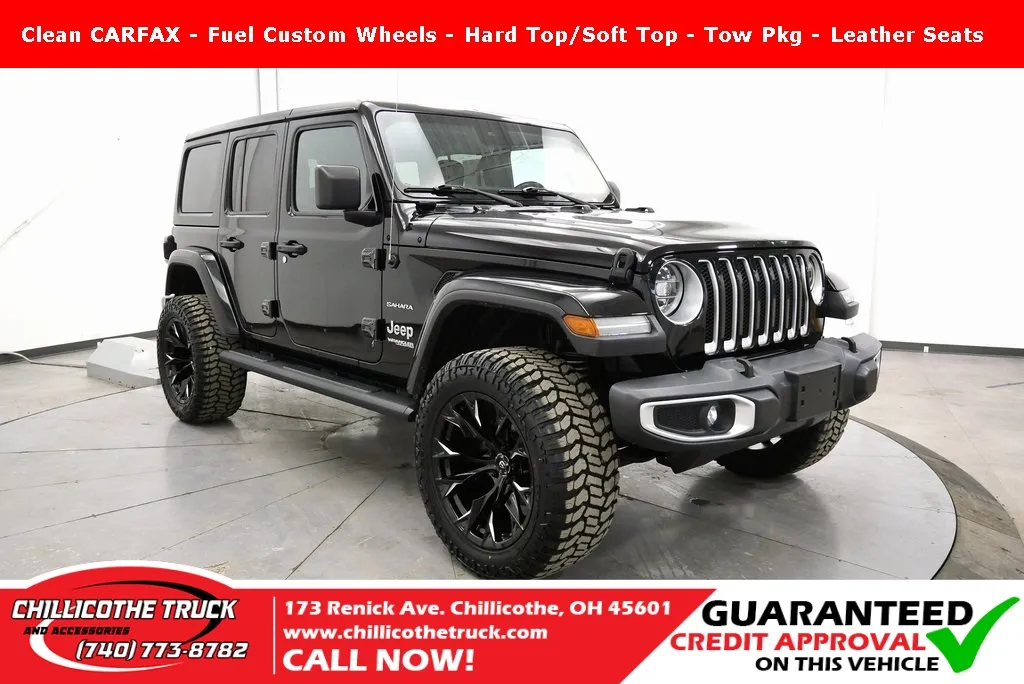 Black 2020 Jeep Wrangler Unlimited Sahara for sale in Chillicothe, OH