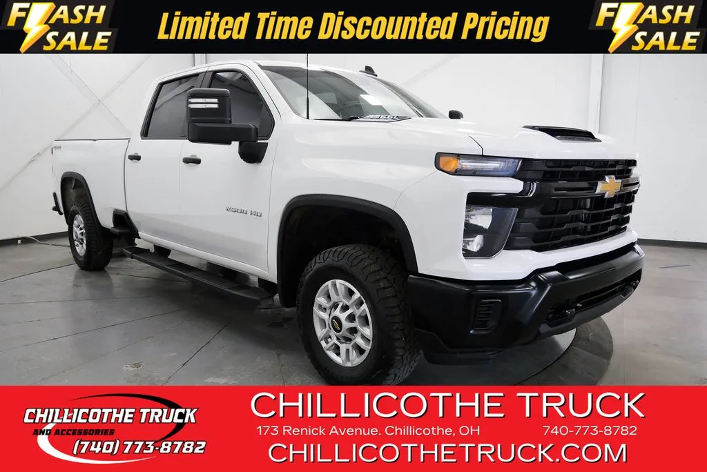 White 2024 Chevrolet Silverado 2500 HD Work Truck for sale in Chillicothe, OH