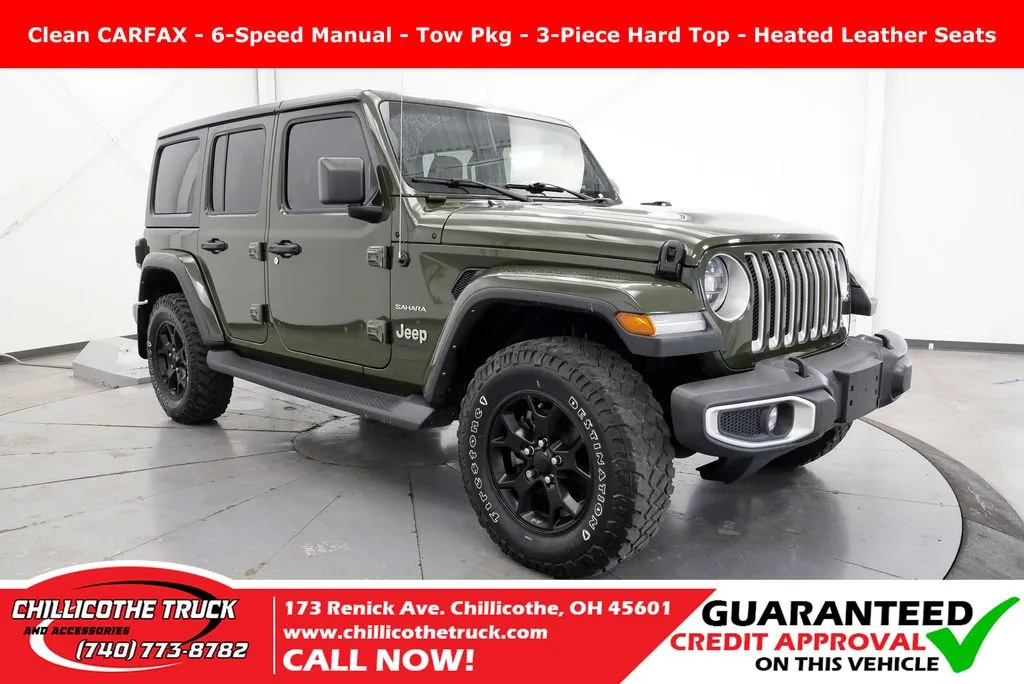 Green 2021 Jeep Wrangler Unlimited Sahara for sale in Chillicothe, OH