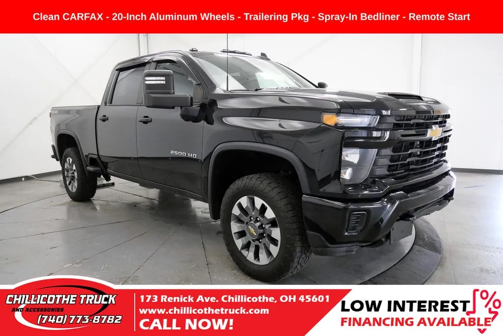 Black 2024 Chevrolet Silverado 2500 HD Custom for sale in Chillicothe, OH