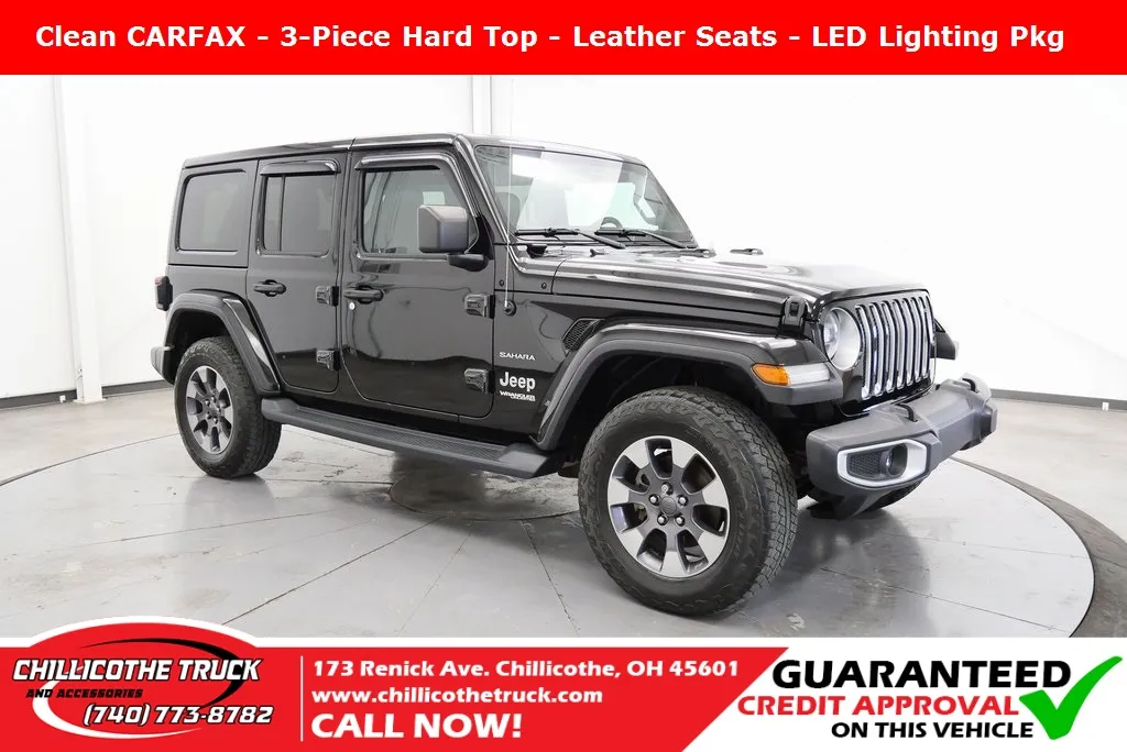 Black 2018 Jeep Wrangler Unlimited Sahara for sale in Chillicothe, OH