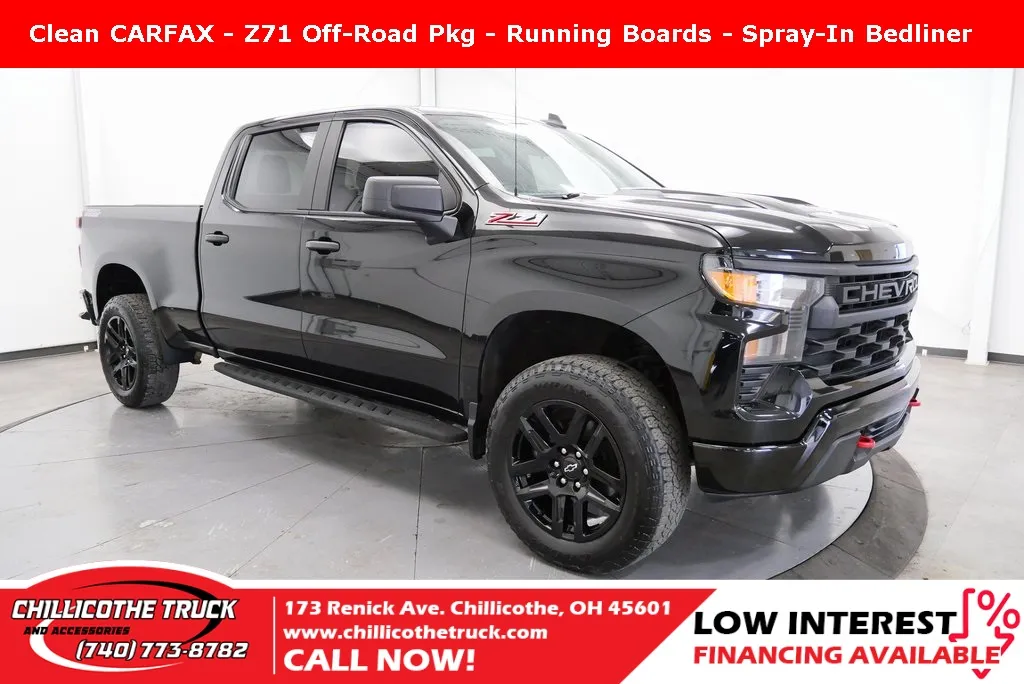 Black 2022 Chevrolet Silverado 1500 Custom Trail Boss for sale in Chillicothe, OH