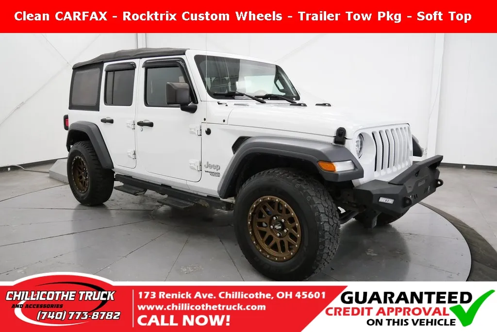 White 2018 Jeep Wrangler Unlimited Sport S for sale in Chillicothe, OH
