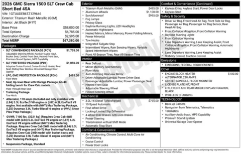 Photos of 2026 GMC Sierra 1500 SLT for sale in Indianola, IA at Gregg Young Buick GMC Indianola