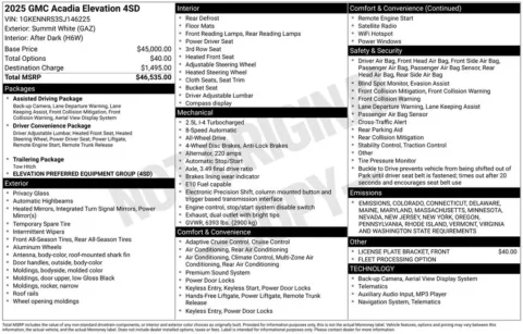 Photos of 2025 GMC Acadia Elevation for sale in Indianola, IA at Gregg Young Buick GMC Indianola