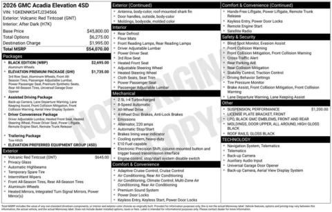 Photos of 2026 GMC Acadia Elevation for sale in Indianola, IA at Gregg Young Buick GMC Indianola