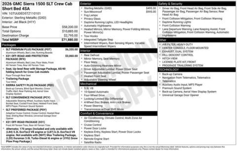 Photos of 2026 GMC Sierra 1500 SLT for sale in Indianola, IA at Gregg Young Buick GMC Indianola