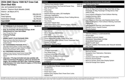 Photos of 2026 GMC Sierra 1500 SLT for sale in Indianola, IA at Gregg Young Buick GMC Indianola