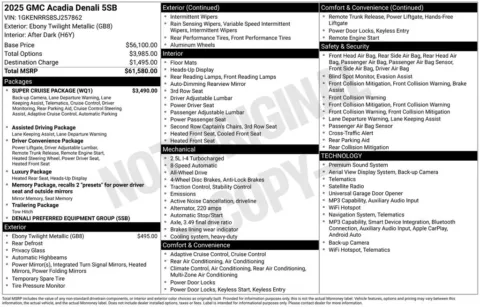 Photos of 2025 GMC Acadia Denali for sale in Indianola, IA at Gregg Young Buick GMC Indianola