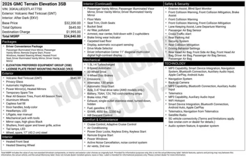 Photos of 2026 GMC Terrain Elevation for sale in Indianola, IA at Gregg Young Buick GMC Indianola