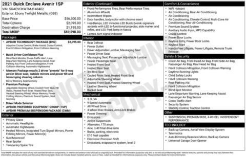 Photos of 2021 Buick Enclave Avenir for sale in Indianola, IA at Gregg Young Buick GMC Indianola