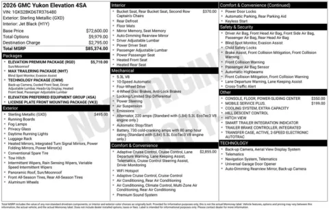 Photos of 2026 GMC Yukon Elevation for sale in Indianola, IA at Gregg Young Buick GMC Indianola