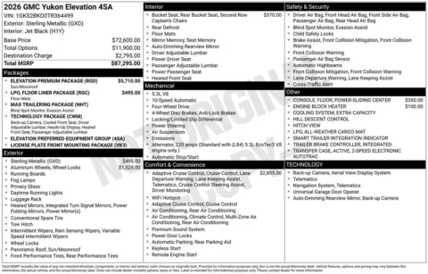 Photos of 2026 GMC Yukon Elevation for sale in Indianola, IA at Gregg Young Buick GMC Indianola
