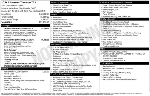 Photos of 2026 Chevrolet Traverse Z71 for sale in Indianola, IA at Gregg Young Buick GMC Indianola