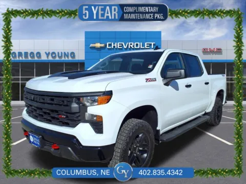 White 2026 Chevrolet Silverado 1500 Custom Trail Boss for sale in Columbus, NE