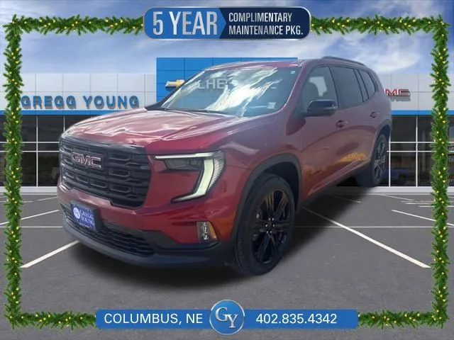 Red 2025 GMC Acadia Elevation for sale in Columbus, NE