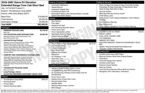 Photos of 2026 GMC Sierra EV Elevation for sale in Columbus, NE at Gregg Young Chevrolet GMC of Columbus