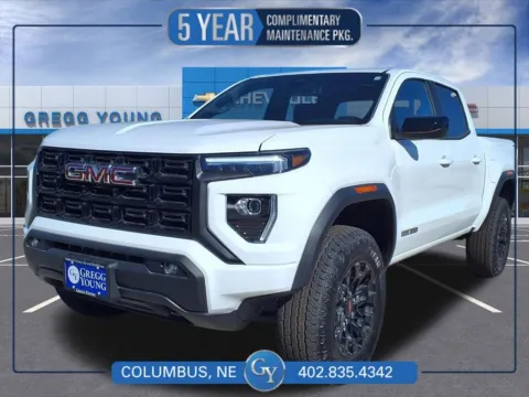 White 2026 GMC Canyon Elevation for sale in Columbus, NE