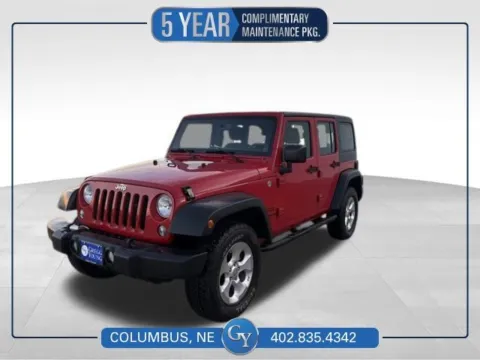 Red 2014 Jeep Wrangler Unlimited Sport for sale in Columbus, NE