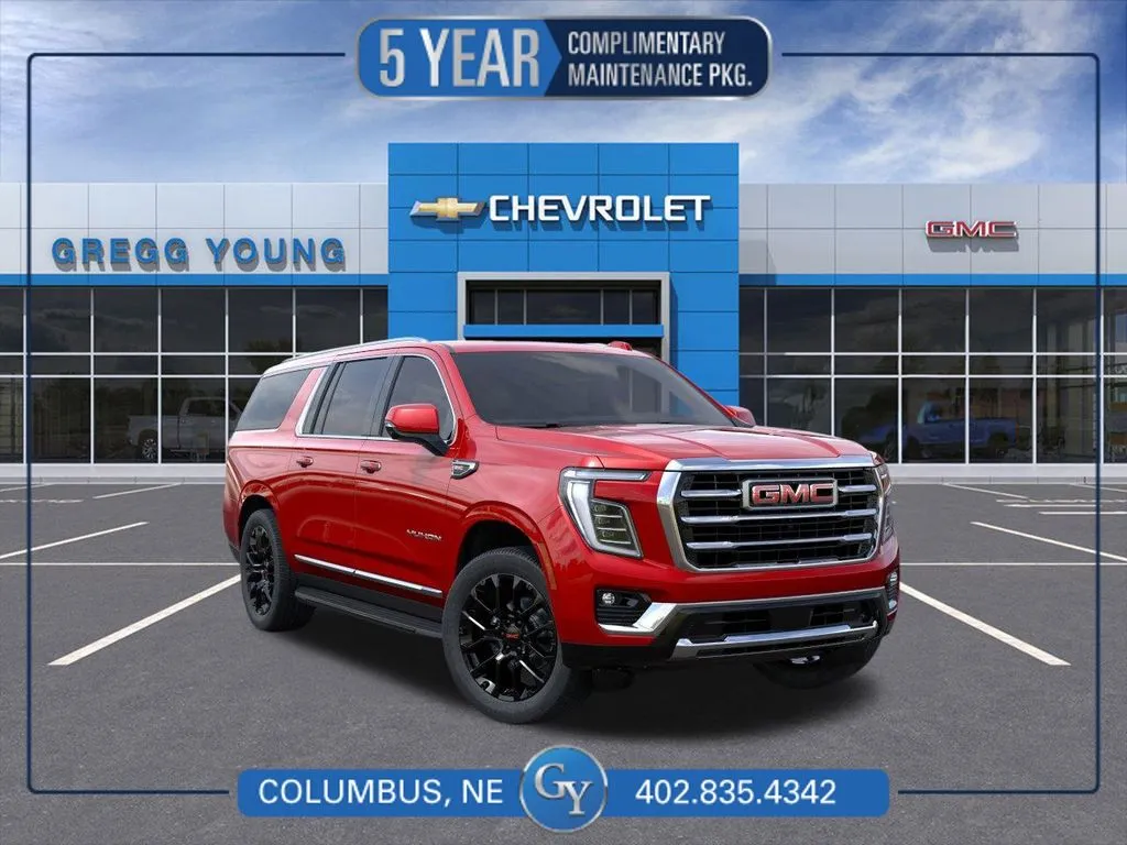 Red 2026 GMC Yukon XL Elevation for sale in Columbus, NE