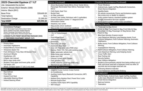 Photos of 2025 Chevrolet Equinox LT for sale in Norwalk, IA at Gregg Young Chevrolet of Norwalk