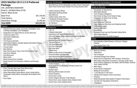 Photos of 2025 Mazda CX-5 2.5 S Preferred Package for sale in Norwalk, IA at Gregg Young Chevrolet of Norwalk