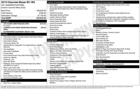 Photos of 2019 Chevrolet Blazer RS for sale in Norwalk, IA at Gregg Young Chevrolet of Norwalk