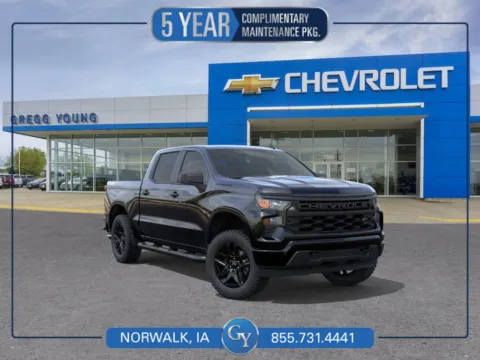 Black 2026 Chevrolet Silverado 1500 Custom for sale in Norwalk, IA