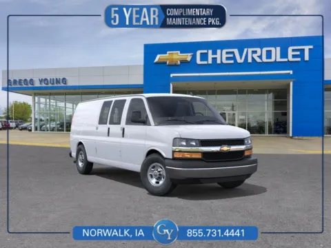 White 2025 Chevrolet Express Cargo Van Work Van for sale in Norwalk, IA