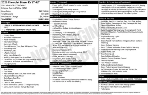 Photos of 2026 Chevrolet Blazer EV LT for sale in Norwalk, IA at Gregg Young Chevrolet of Norwalk